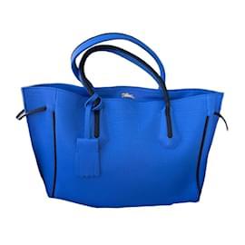 Longchamp Shopper aus blauem Leder