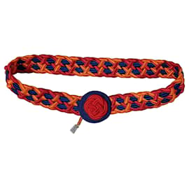 Ceinture tressée multicolore Yves Saint Laurent