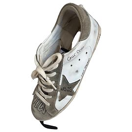 Golden Goose Sneakers Superstar Bianco e Beige