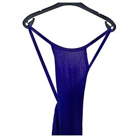 IRO Vestido maxi de punto acanalado morado