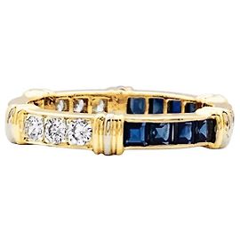 Cartier Ring, "Psychée", Gelbgold, Diamanten, Saphire