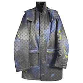 Louis Vuitton Parka Trapuntata Monogram Meteor Tie-Dye Marine/Giallo