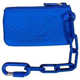 Louis Vuitton Pochette Chiavi Taurillon Monogram Blu Elettrico M67475