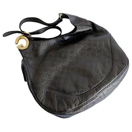 Borsa a tracolla Gucci pelle nera monogramma GG