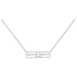 Collana Tiffany & Co. Barra di Diamanti Orizzontale in Oro Bianco Au750