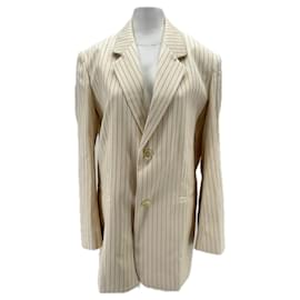 Autre Marque Blazer a rayas blanco y azul