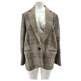 Blazer in lana a quadri beige Ba&Sh
