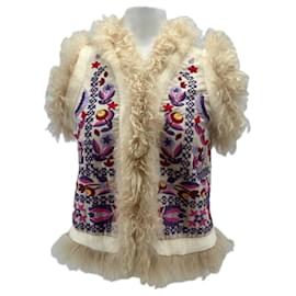Giacca in shearling Antik Batik bianca lana S