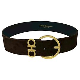 Salvatore Ferragamo Gancini Gürtel aus Wildleder