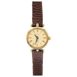 Reloj de cuarzo Gucci Sherry Line chapado en oro