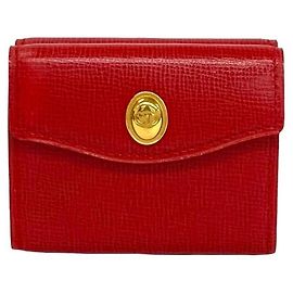 Christian Dior Vintage Leder Tri-fold Mini Wallet