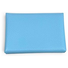 Hermès Cartera compacta Hermes Calvi Duo Celeste