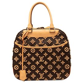 Louis Vuitton Marrone Monogram Tuffetage Deauville Cube