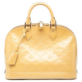 Louis Vuitton Beige Monogram Vernis Alma PM