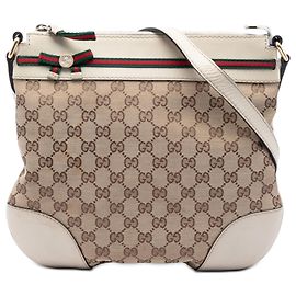 Gucci Beige GG Canvas Web Mayfair Crossbody