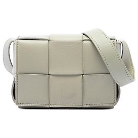 Bottega Veneta Gray Candy Nappa Intrecciato Cassette Crossbody
