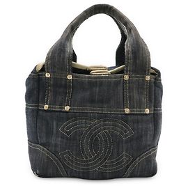 Bolso Tote Chanel Sparkling Denim Coco Mark