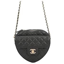 Borsa a Spalla con Catena Chanel Matelassé Heart Shape