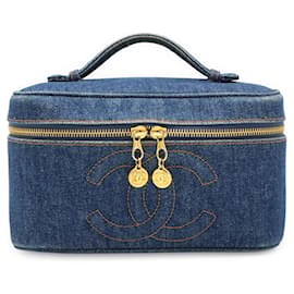 Beauty case Chanel Coco Mark in denim