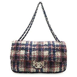 Borsa a Spalla Chanel Tweed Print Coco Mark Chain