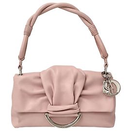 Bolso de hombro de cuero rosa Christian Dior