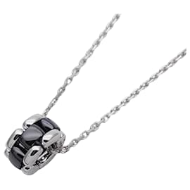 Collana Chanel in oro bianco 18K e ceramica nera
