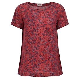 Moschino Cheap & Chic Seidenbluse in Rot mit floralem Print aus den 90ern