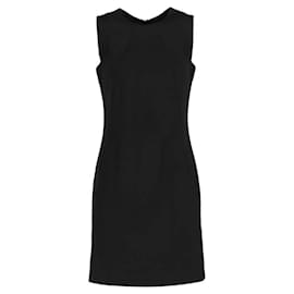 Vestido tipo tubo sin mangas negro Versace Y2K con pinzas en el corpiño