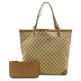 Borsa Tote in tela GG e pelle Gucci