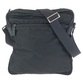 Borsa a tracolla in nylon Prada Tessuto con logo triangle