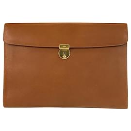 Pochette en cuir Gucci Marron Or