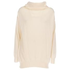 Übergroßer Stella McCartney Wollpullover in Elfenbein mit hochgeschlossenem Ausschnitt aus den 2010er Jahren - Stella Mc Cartney
