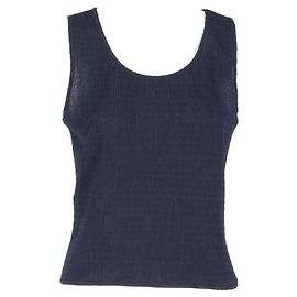 Giorgio Armani Top a canottiera in viscosa blu navy Emporio Armani anni '90