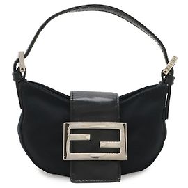 Fendi Mini Croissant Mamma Pouch in jersey di cotone e pelle
