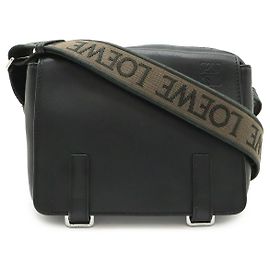 Borsa Messenger Militare in Pelle Anagram Loewe XS