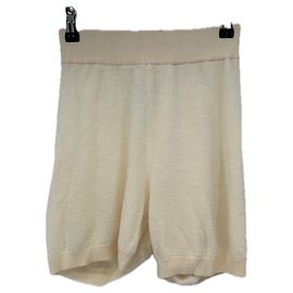 Pantalones cortos de lana beige American Vintage