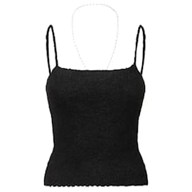 MUSIER Paris Black Mohair Blend Camisole Top - Autre Marque
