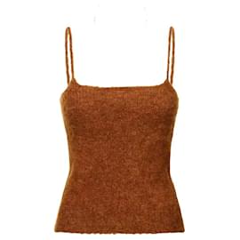Musier Paris Brown Wool Knit Camisole Top - Autre Marque