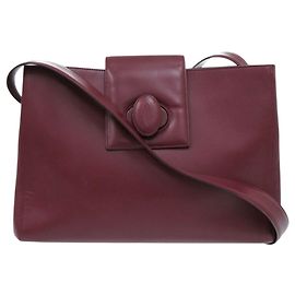 Borsa a tracolla in pelle bordeaux Cartier Must Line