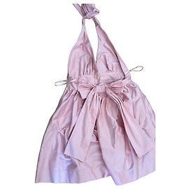 Autre Marque Poco Loka rosa Satin-Kleid mit großer Schleife