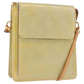 LOUIS VUITTON Monogram Vernis Motto Accessory Pouch Gris M91030 LV Auth gh2037