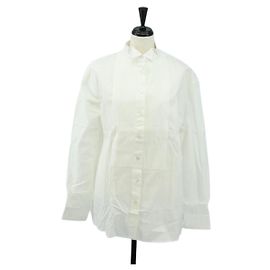 Camisa de manga larga LOUIS VUITTON algodón 34 Blanco LV Auth 182326M
