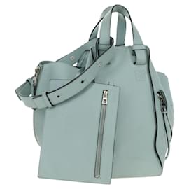 Borsa a mano LOEWE Hammock Medium in pelle 2way Light Blue Silver Auth 182026V - Loewe
