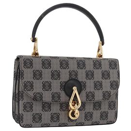 Borsa LOEWE Anagram in PVC Grigio Oro Auth 184514V