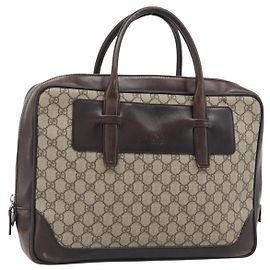 Borsa Tote GUCCI GG Supreme in PVC Beige 101666 Auth 183255