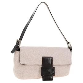 Borsa a tracolla FENDI Mamma Baguette con perline, Rosa Argento, Autentica 182678SAM