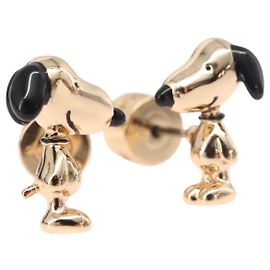 Coach x PEANUT Pierce Snoopy Gold Auth 167353A