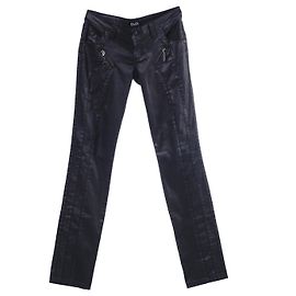 Dolce & Gabbana Pantalones biker de cuero negro Dolce&Gabbana con detalles de cremallera