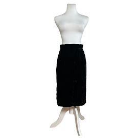 Vintage Dior Velvet Skirt Black M