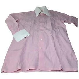 Vintage Dior Baumwollhemd Rosa Weiß M